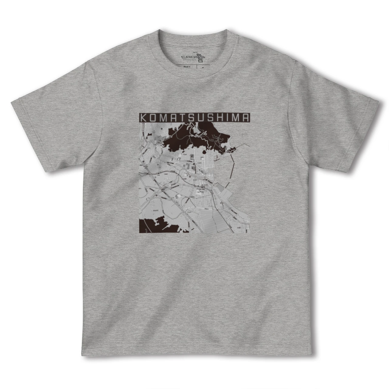 【小松島（徳島県）】地図柄ヘビーウェイトTシャツ