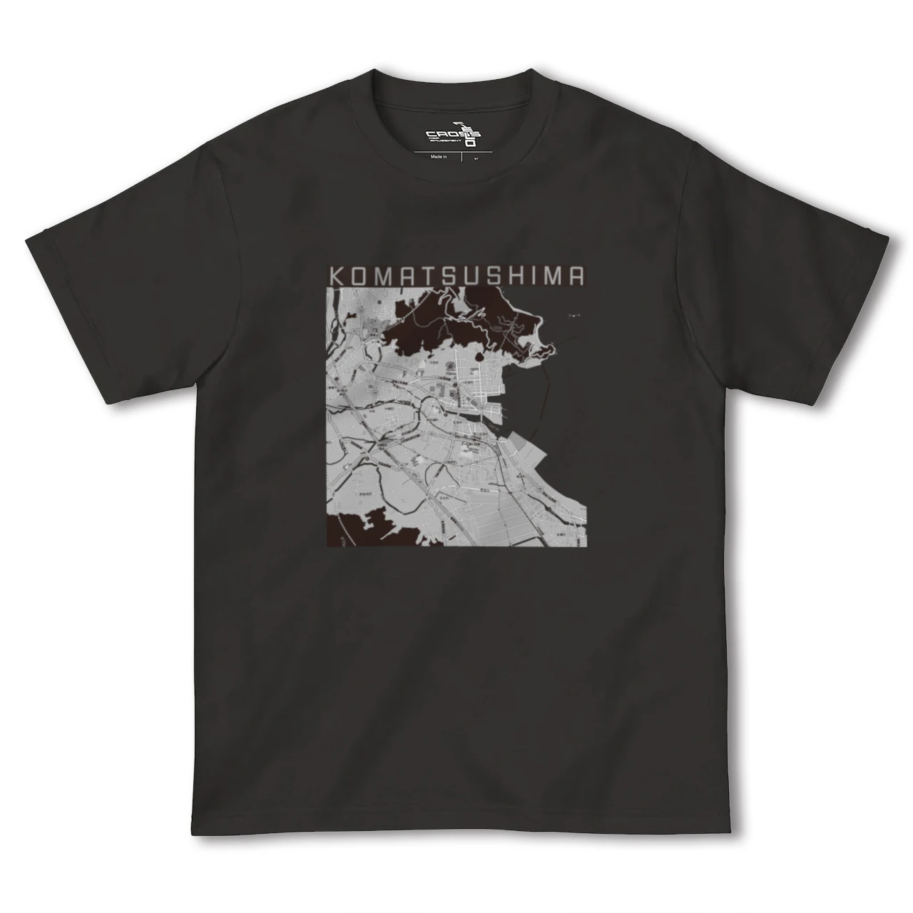 【小松島（徳島県）】地図柄ヘビーウェイトTシャツ