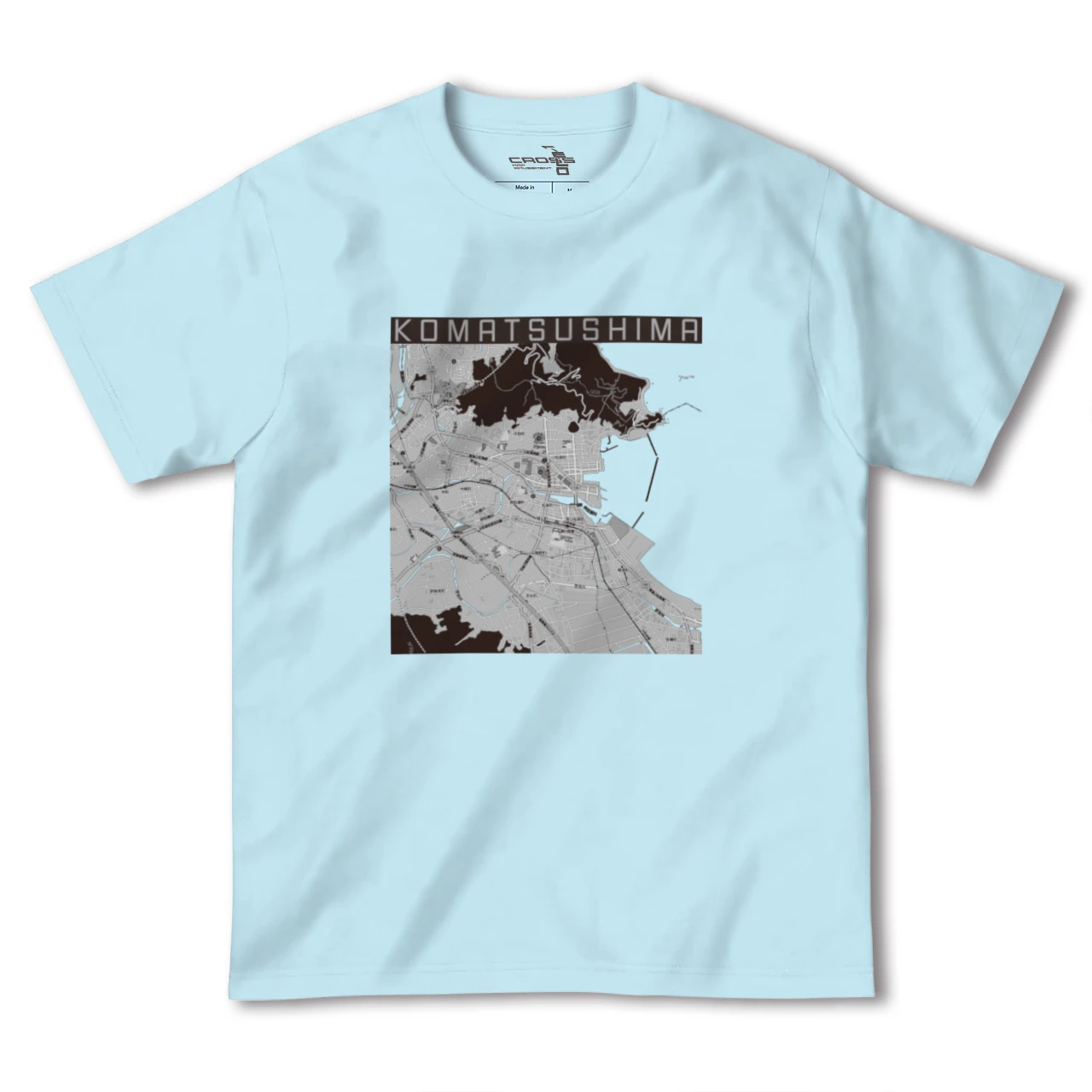 【小松島（徳島県）】地図柄ヘビーウェイトTシャツ
