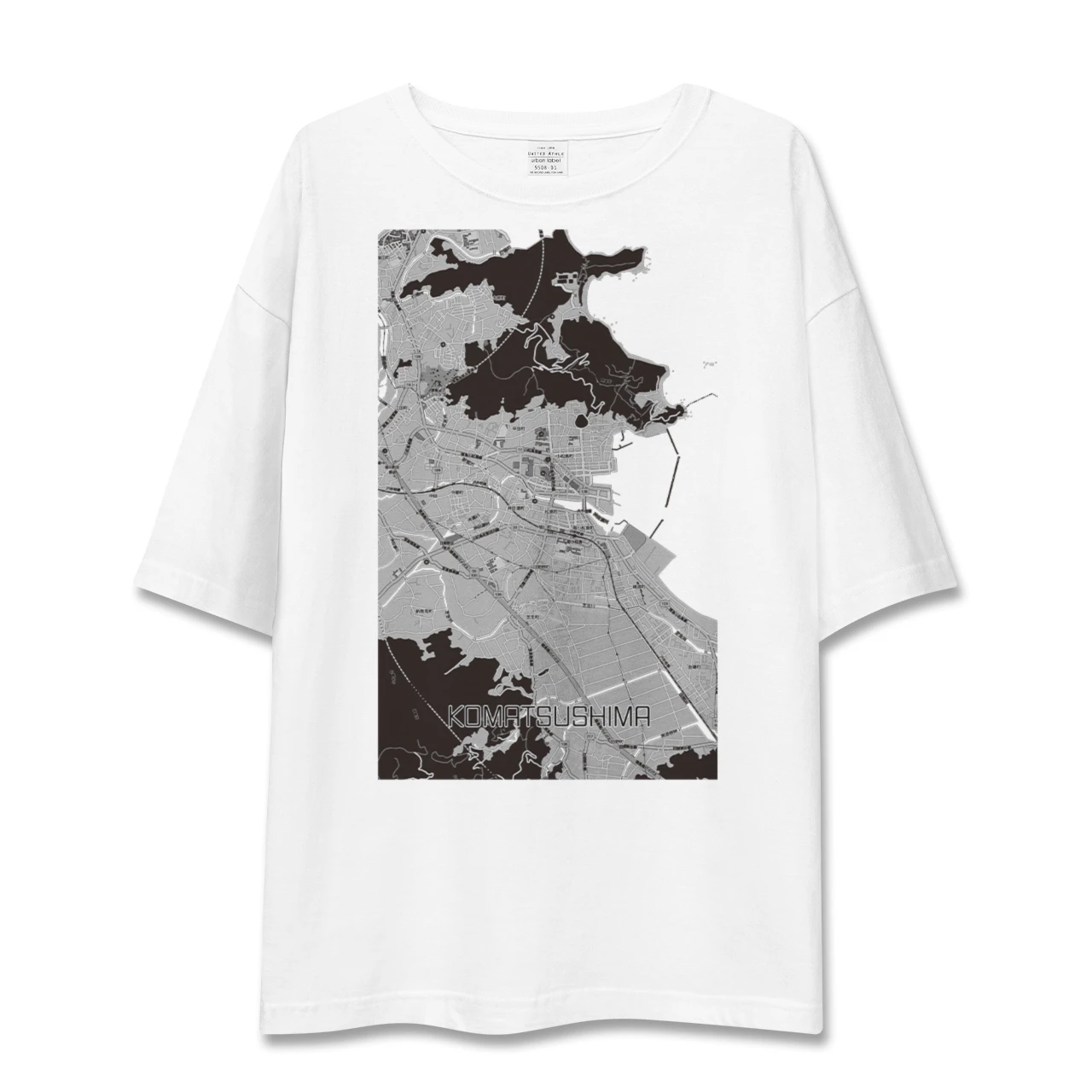 【小松島（徳島県）】地図柄ビッグシルエットTシャツ