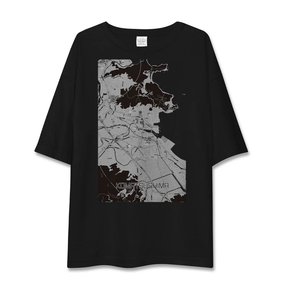 【小松島（徳島県）】地図柄ビッグシルエットTシャツ