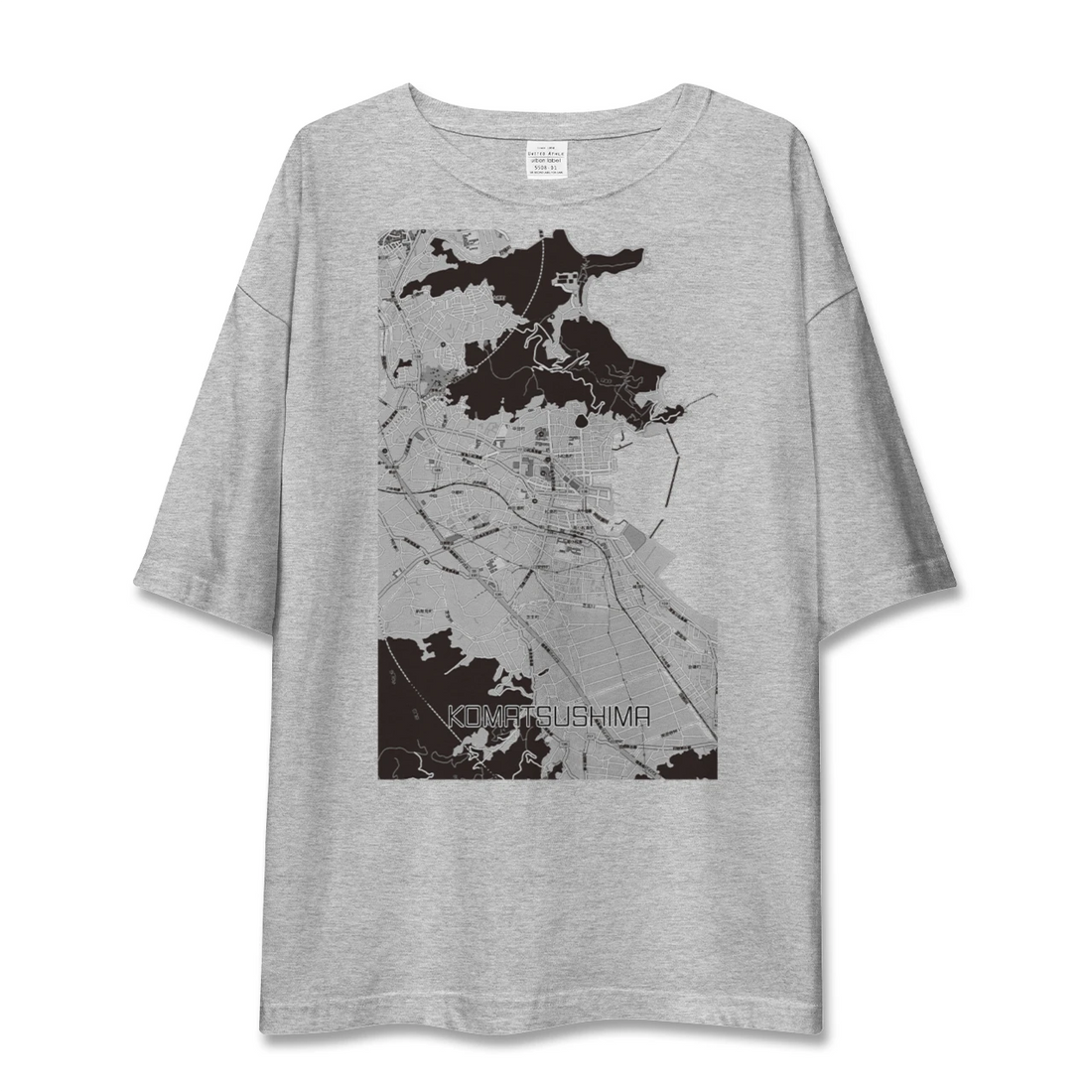 【小松島（徳島県）】地図柄ビッグシルエットTシャツ