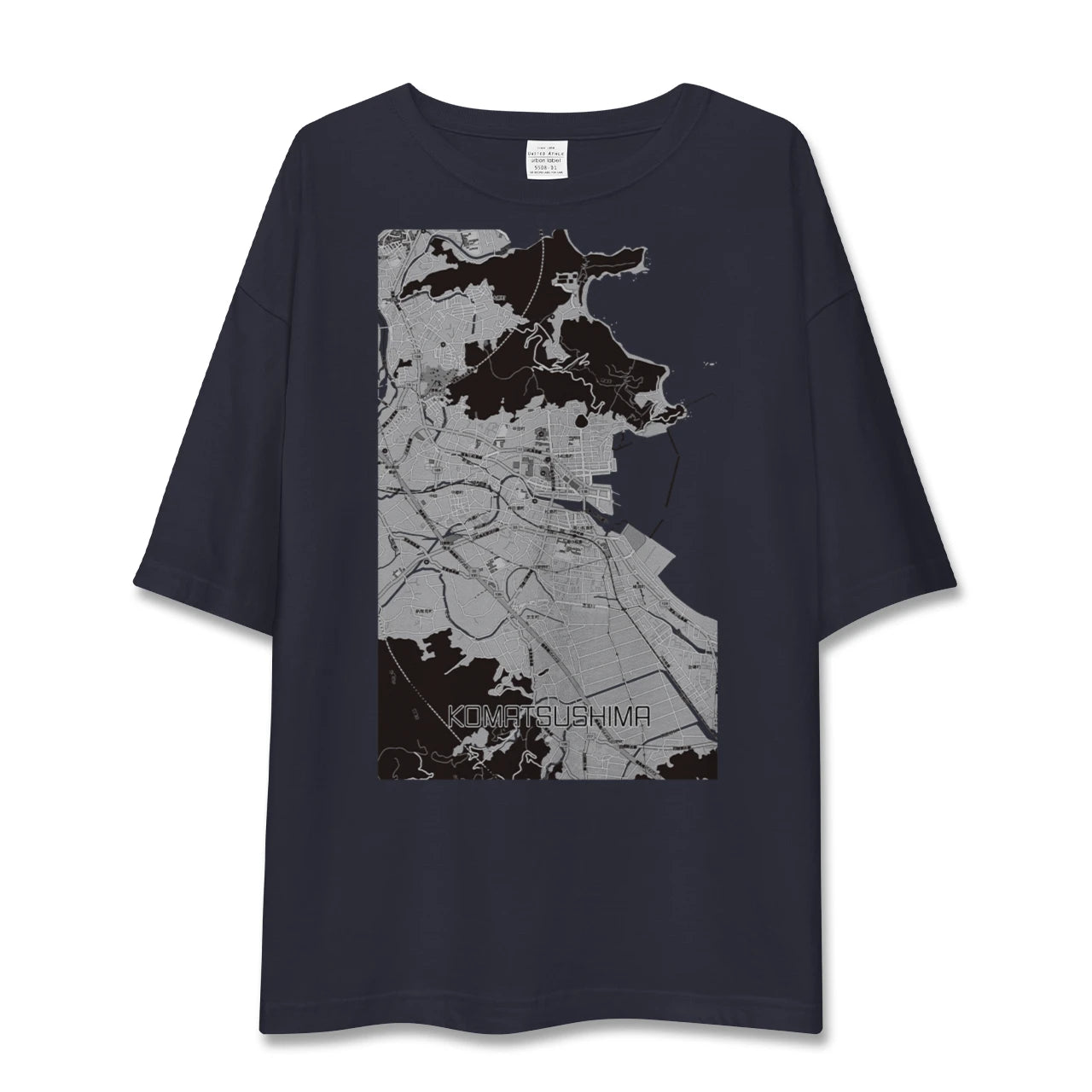 【小松島（徳島県）】地図柄ビッグシルエットTシャツ