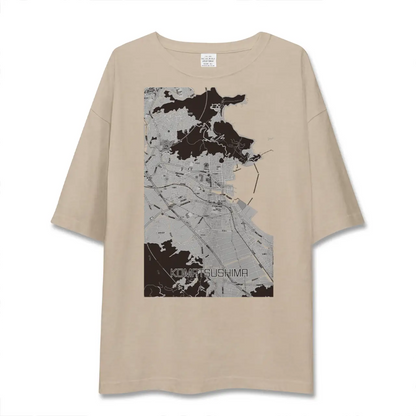 【小松島（徳島県）】地図柄ビッグシルエットTシャツ