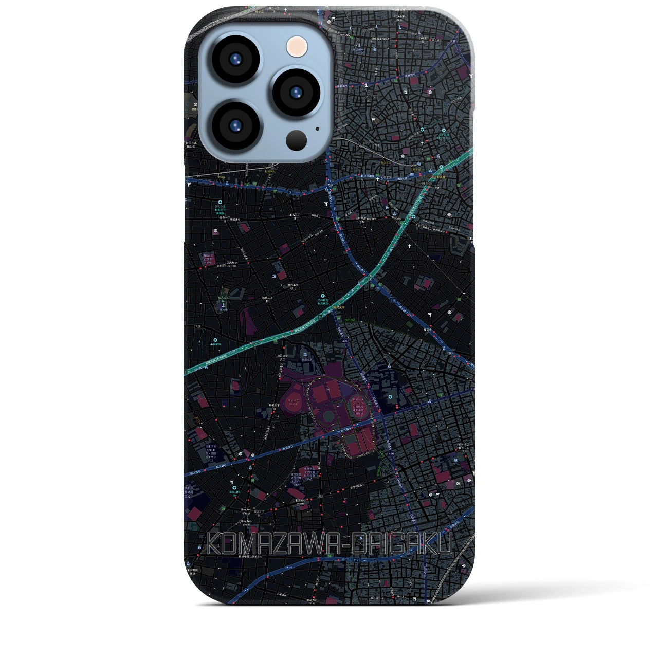 【駒沢大学（東京都）】地図柄iPhoneケース（バックカバータイプ）