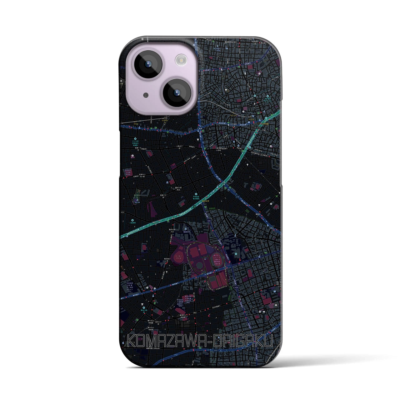 【駒沢大学（東京都）】地図柄iPhoneケース（バックカバータイプ）