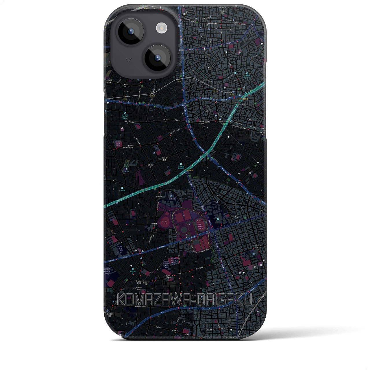 【駒沢大学（東京都）】地図柄iPhoneケース（バックカバータイプ）