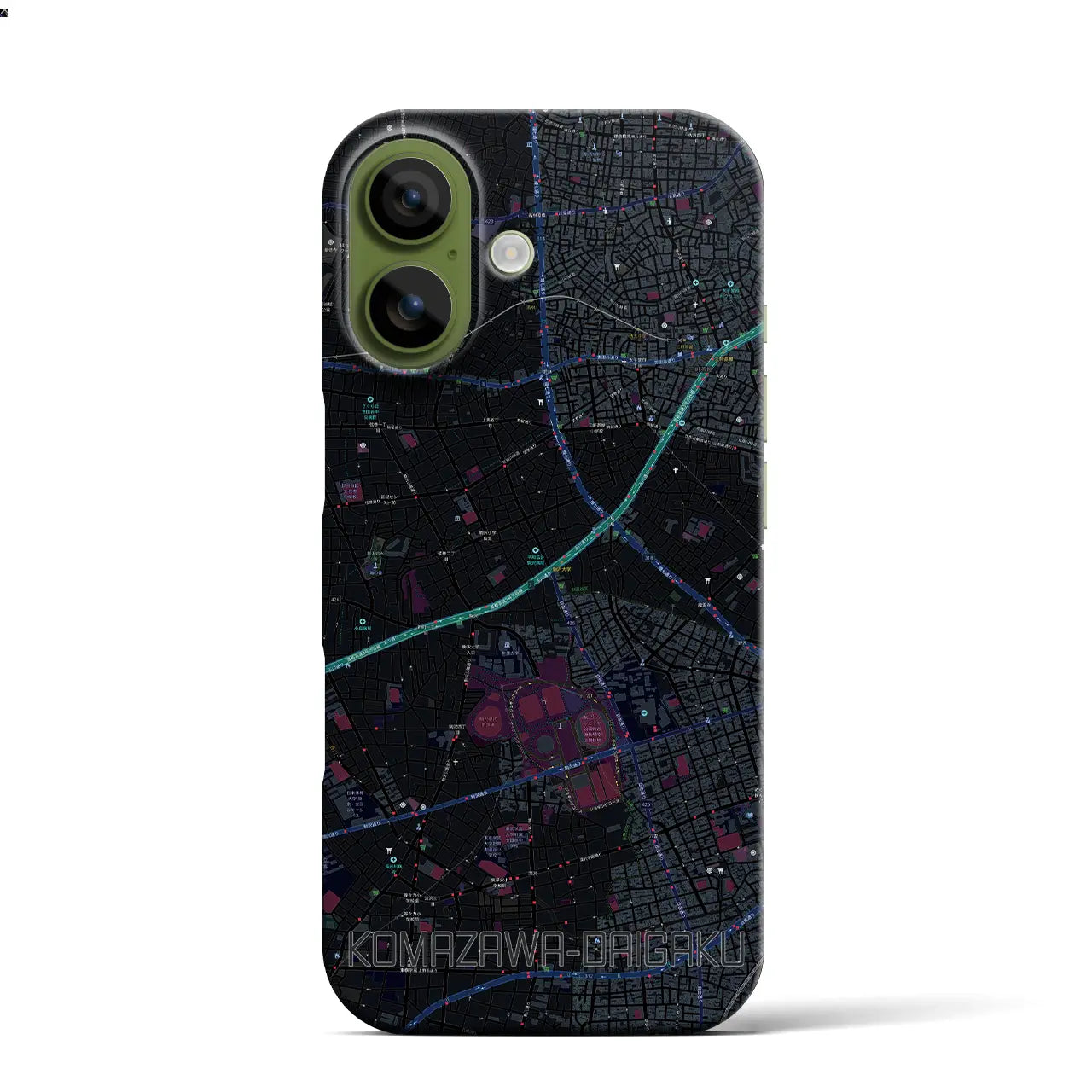 【駒沢大学（東京都）】地図柄iPhoneケース（バックカバータイプ）