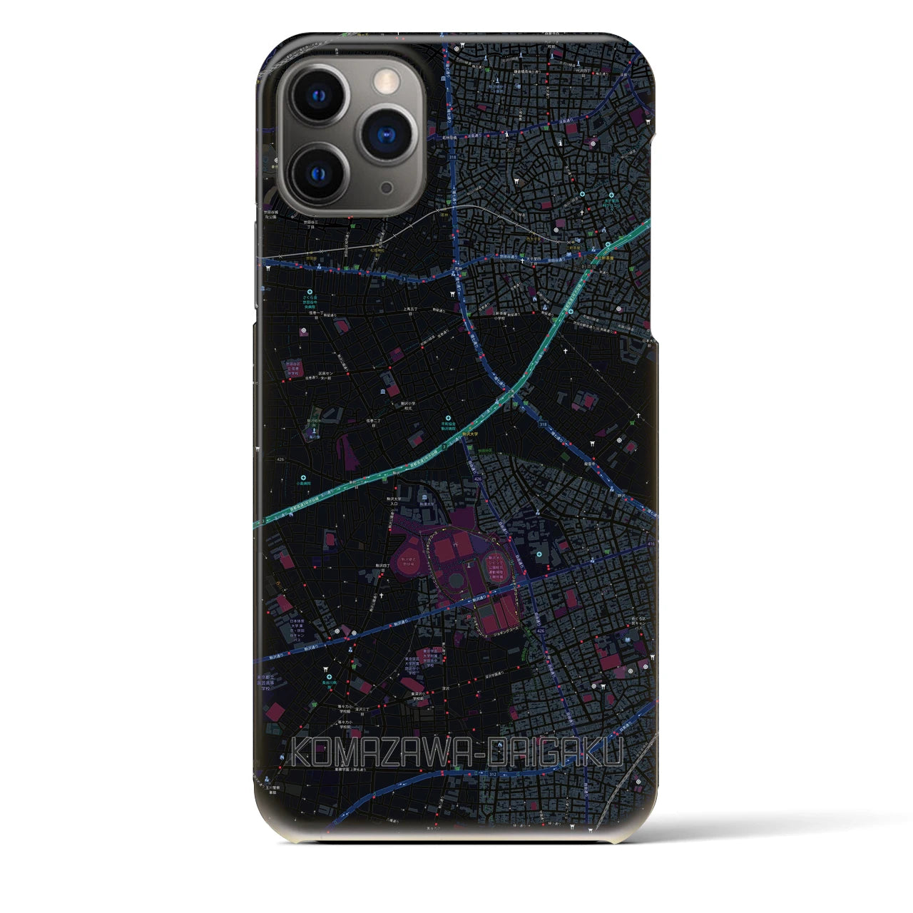 【駒沢大学（東京都）】地図柄iPhoneケース（バックカバータイプ）