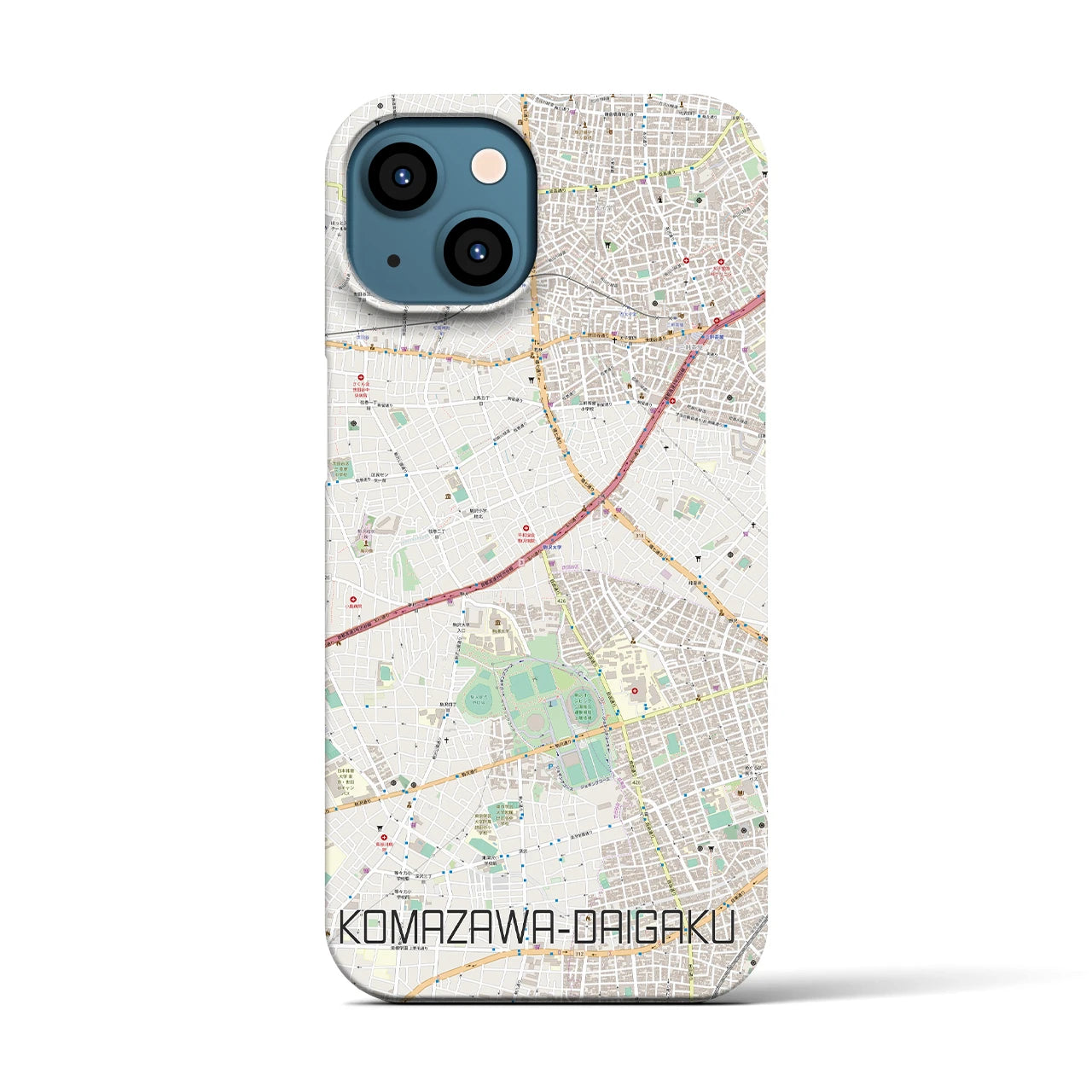 【駒沢大学（東京都）】地図柄iPhoneケース（バックカバータイプ）