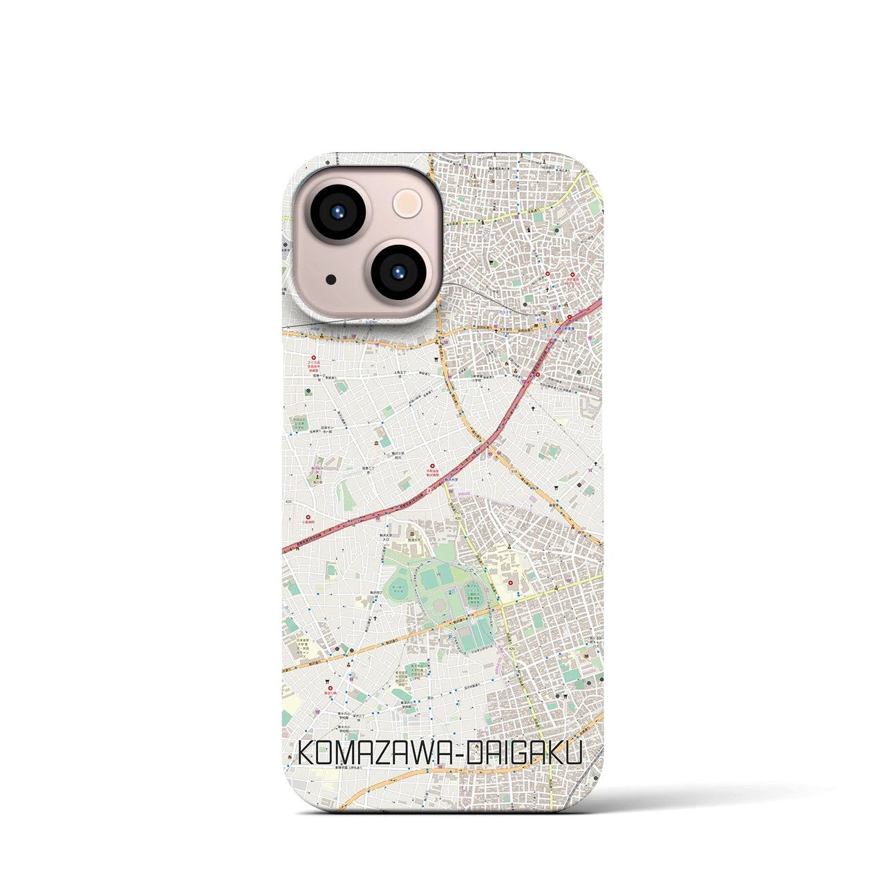【駒沢大学（東京都）】地図柄iPhoneケース（バックカバータイプ）