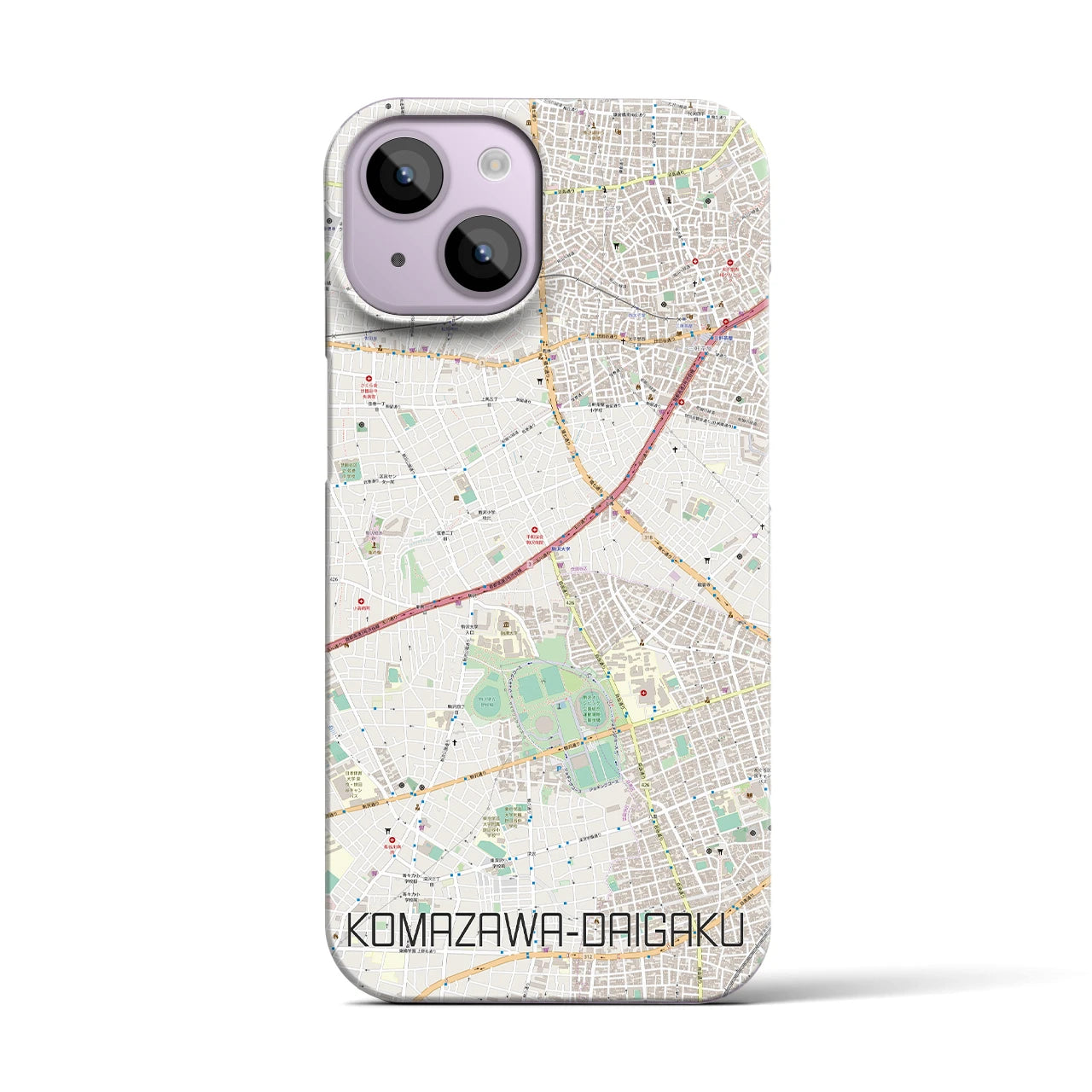 【駒沢大学（東京都）】地図柄iPhoneケース（バックカバータイプ）