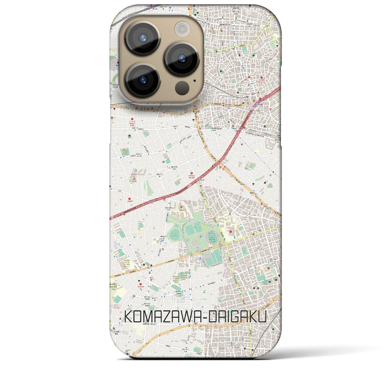 【駒沢大学（東京都）】地図柄iPhoneケース（バックカバータイプ）