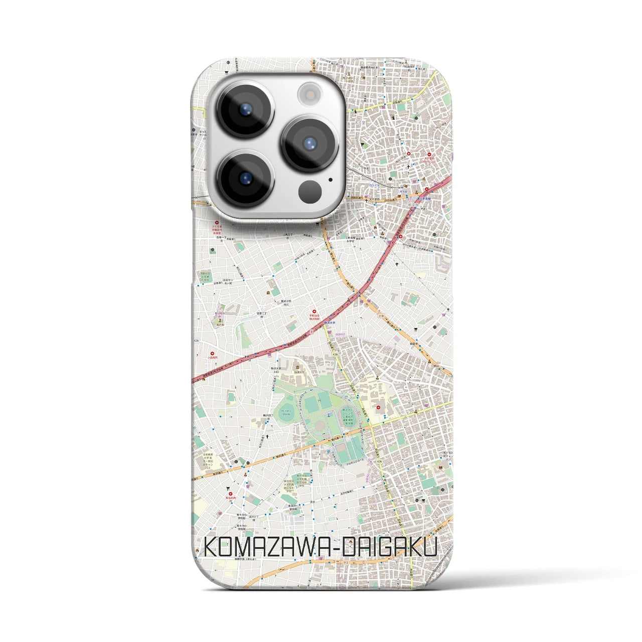 【駒沢大学（東京都）】地図柄iPhoneケース（バックカバータイプ）