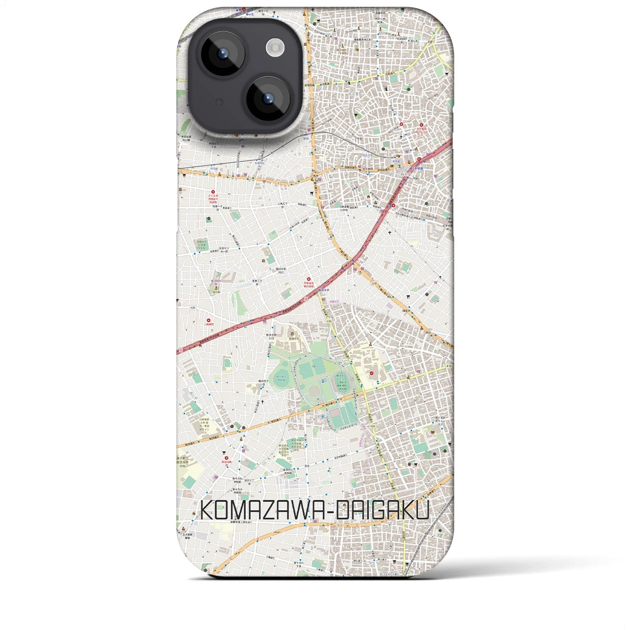【駒沢大学（東京都）】地図柄iPhoneケース（バックカバータイプ）