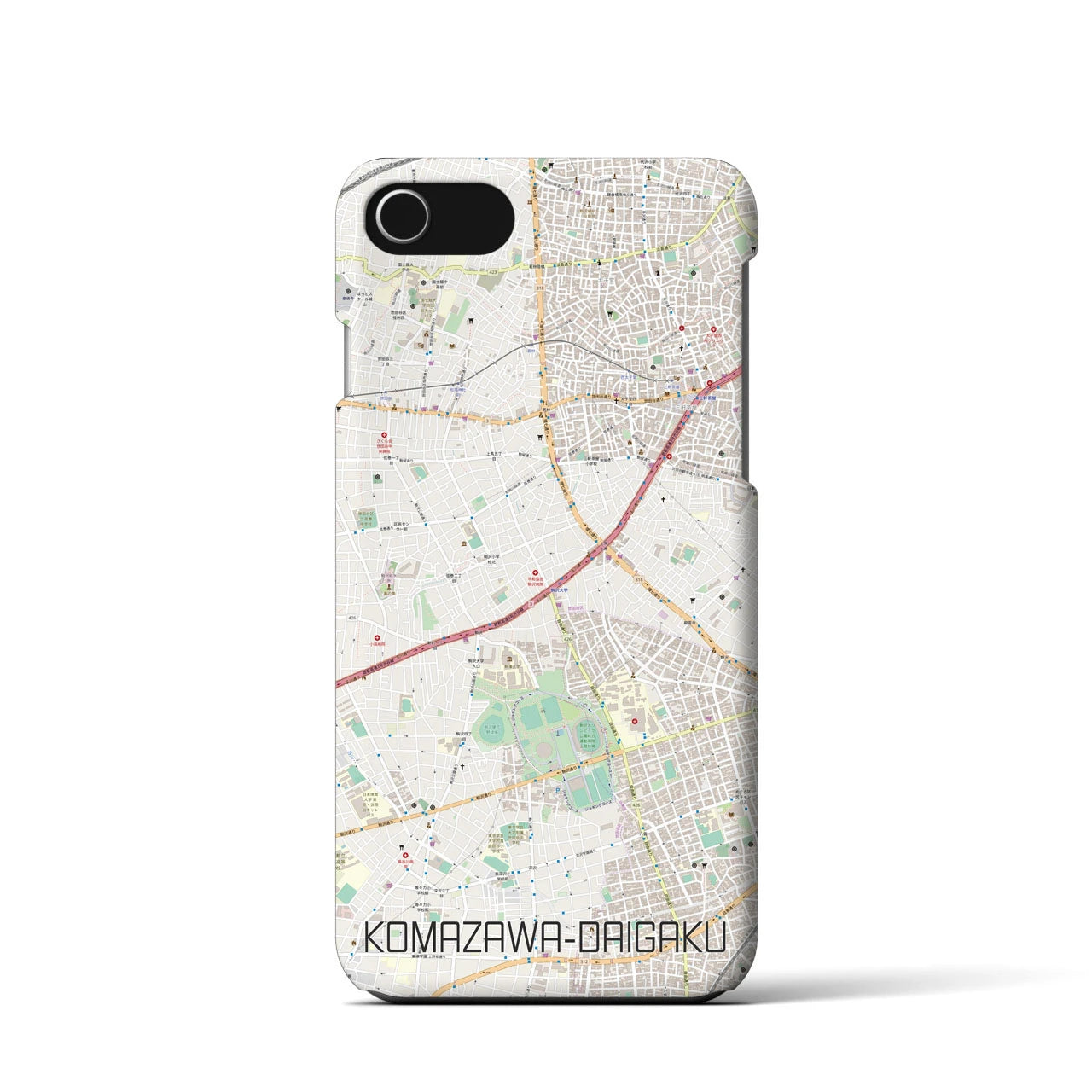 【駒沢大学（東京都）】地図柄iPhoneケース（バックカバータイプ）