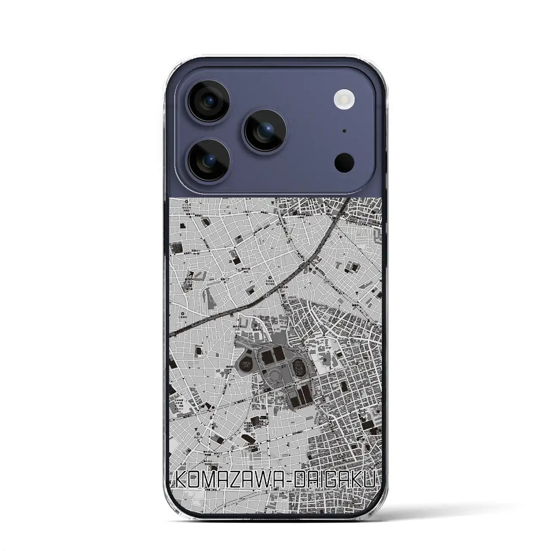 【駒沢大学（東京都）】地図柄iPhoneケース（クリアタイプ）