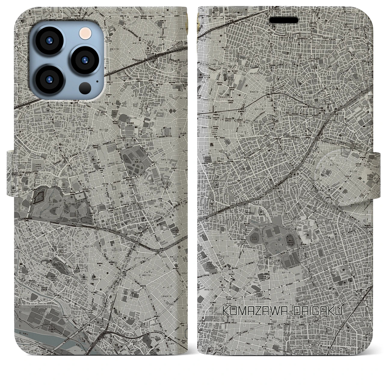 【駒沢大学(東京都)】地図柄iPhoneケース(手帳タイプ)