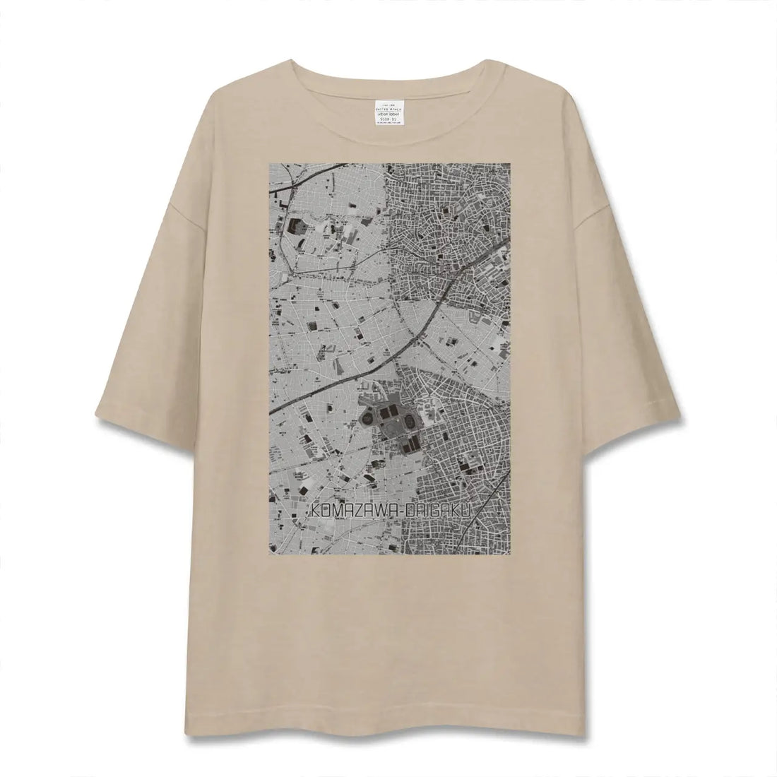 【駒沢大学(東京都)】地図柄ビッグシルエットTシャツ