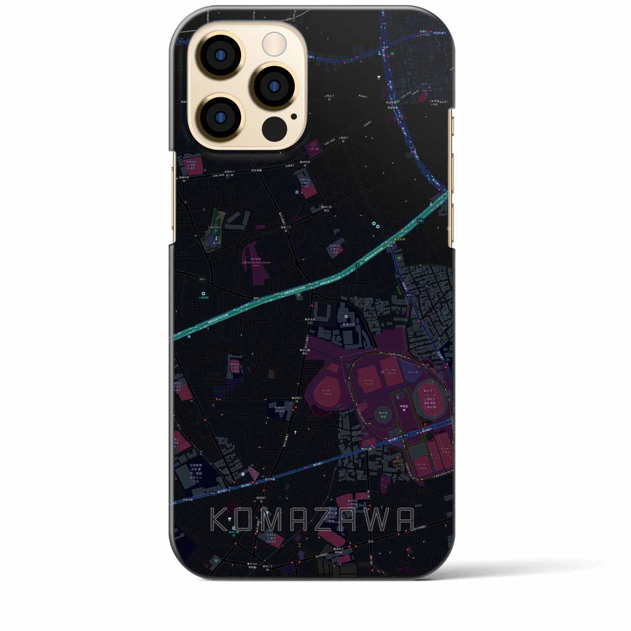 【駒沢（東京都）】地図柄iPhoneケース（バックカバータイプ）