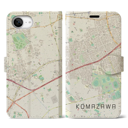 【駒沢（東京都）】地図柄iPhoneケース（手帳タイプ）