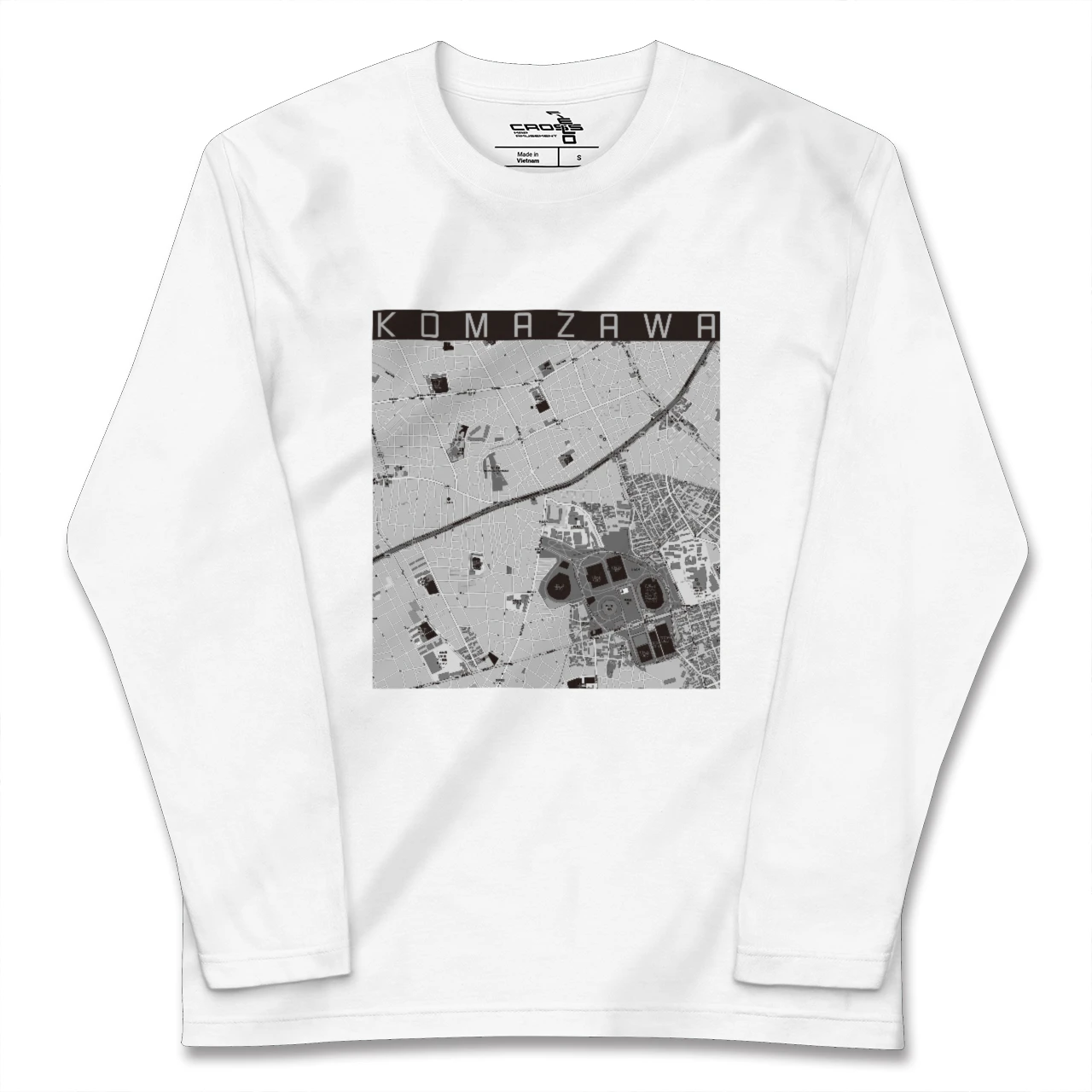 【駒沢（東京都）】地図柄ロングスリーブTシャツ