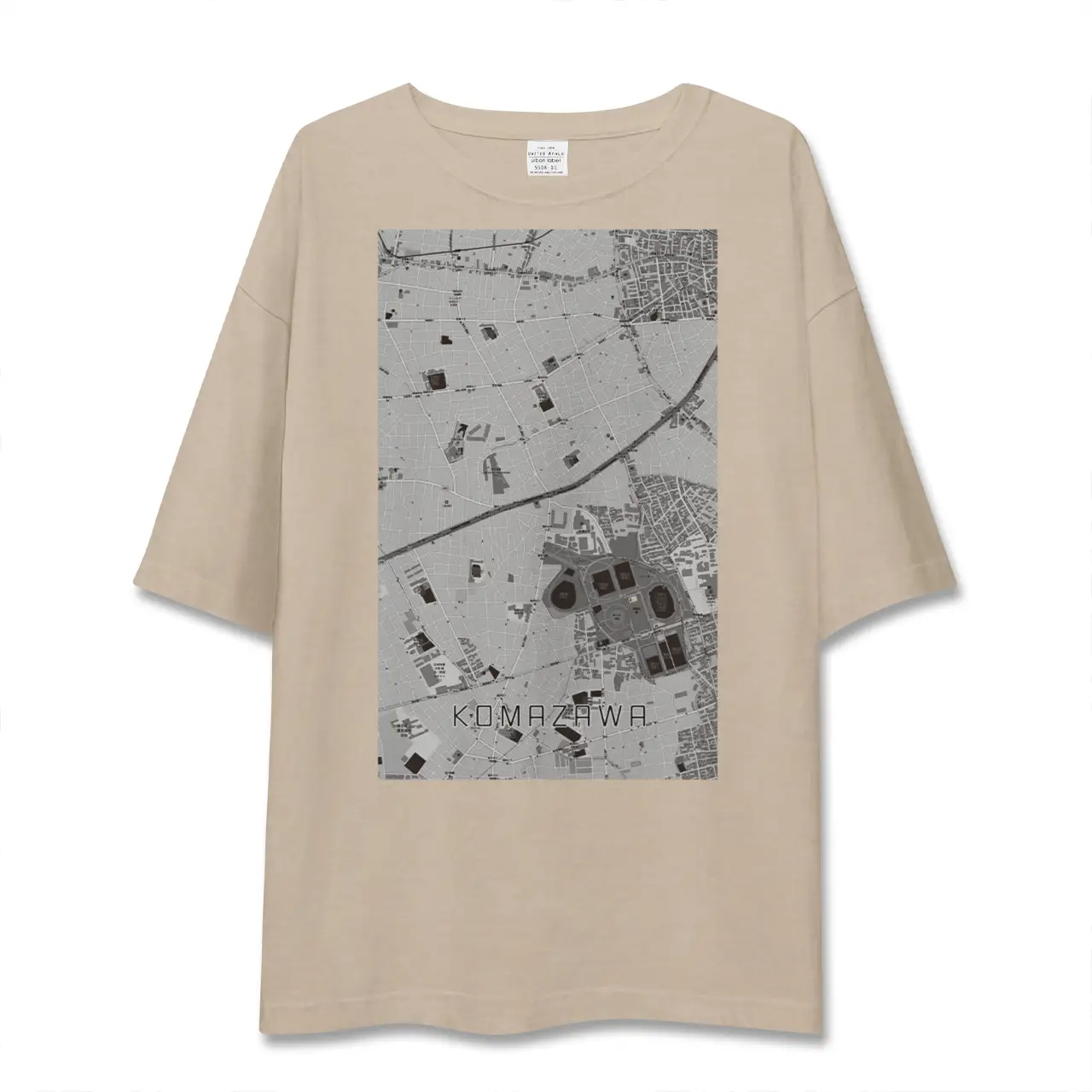 【駒沢（東京都）】地図柄ビッグシルエットTシャツ