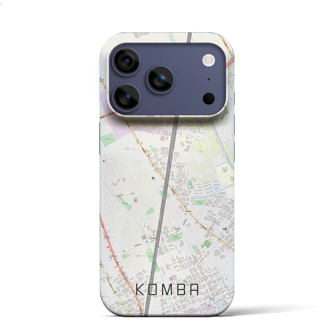 【今羽（埼玉県）】地図柄iPhoneケース（バックカバータイプ）ナチュラル・iPhone 17 Pro Max 用