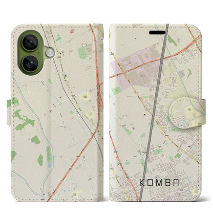 【今羽（埼玉県）】地図柄iPhoneケース（手帳タイプ）