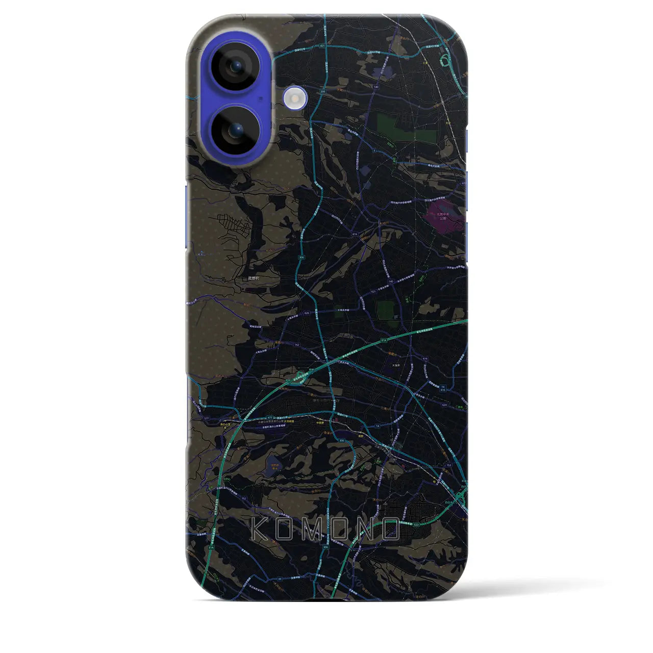 【菰野（三重県）】地図柄iPhoneケース（バックカバータイプ）