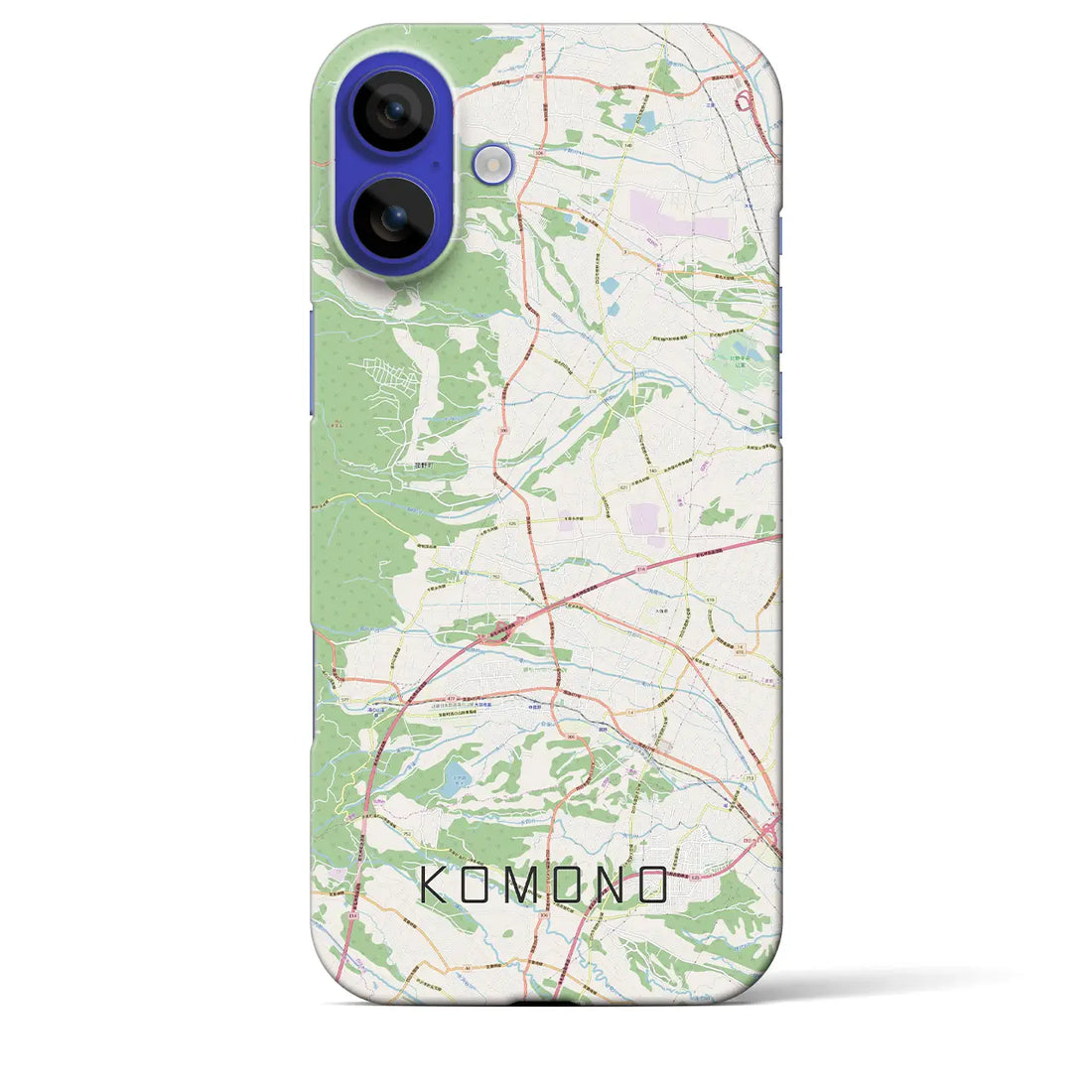 【菰野(三重県)】地図柄iPhoneケース(バックカバータイプ)ナチュラル・iPhone 16 Pro Max 用