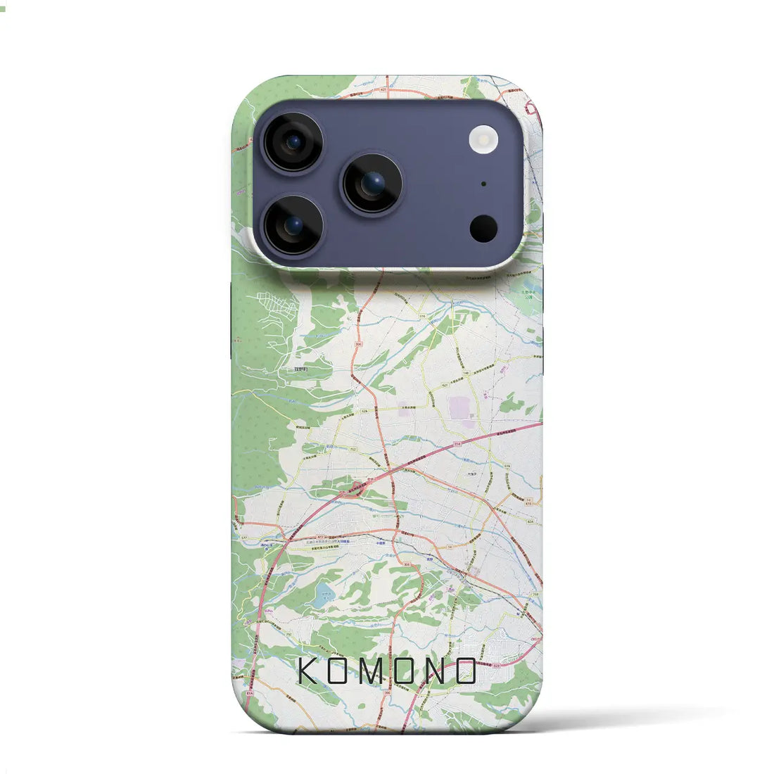 【菰野(三重県)】地図柄iPhoneケース(バックカバータイプ)ナチュラル・iPhone 17 Pro Max 用