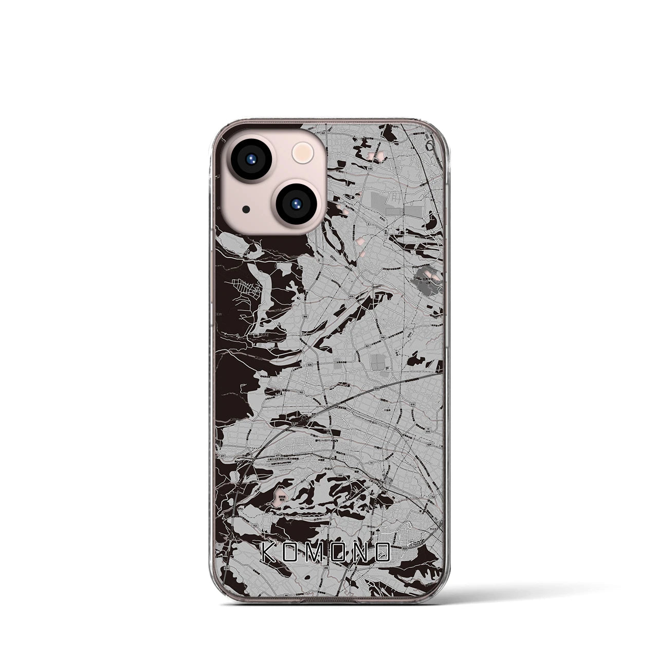 【菰野（三重県）】地図柄iPhoneケース（クリアタイプ）