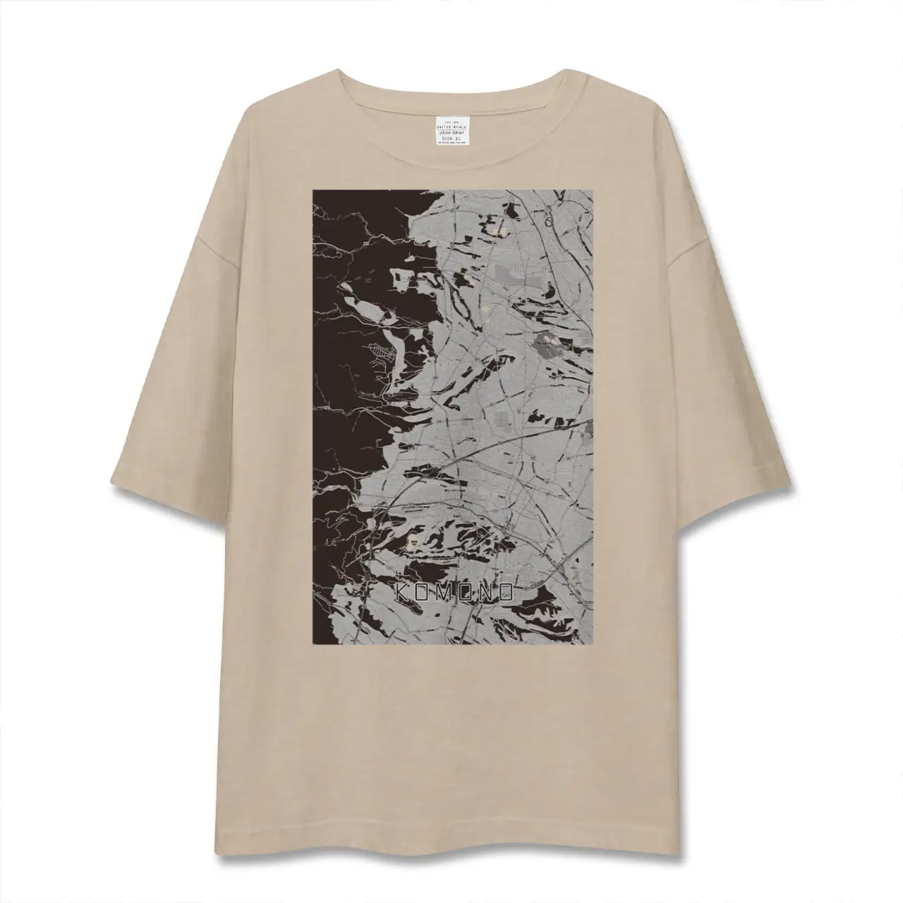 【菰野（三重県）】地図柄ビッグシルエットTシャツ