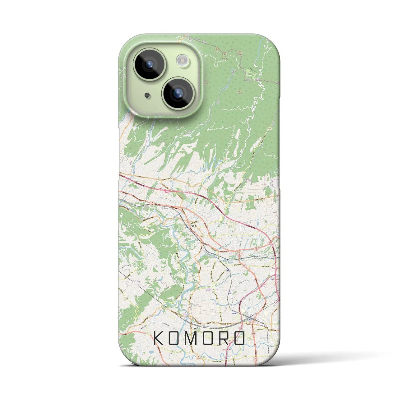 【小諸（長野県）】地図柄iPhoneケース（バックカバータイプ）