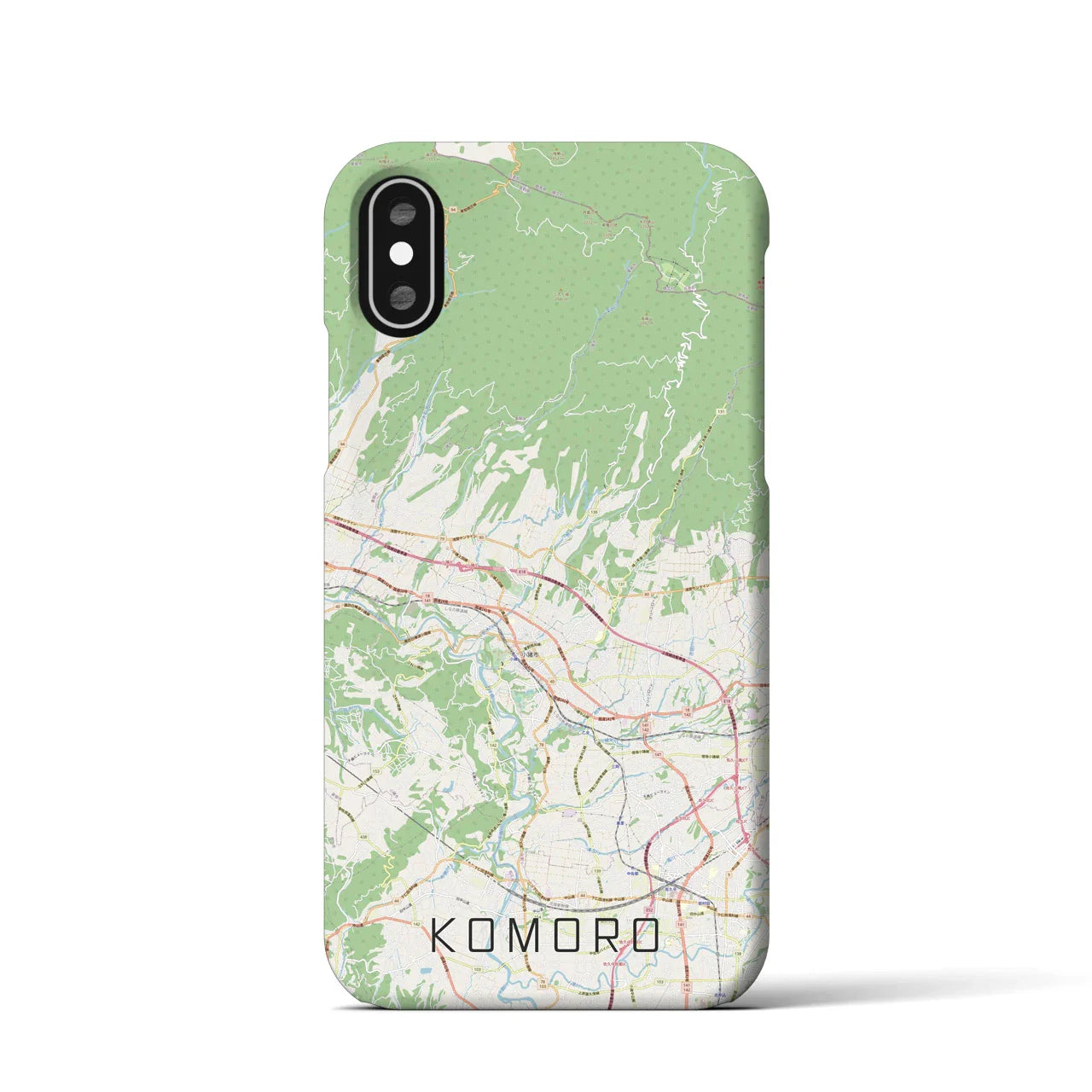 【小諸（長野県）】地図柄iPhoneケース（バックカバータイプ）