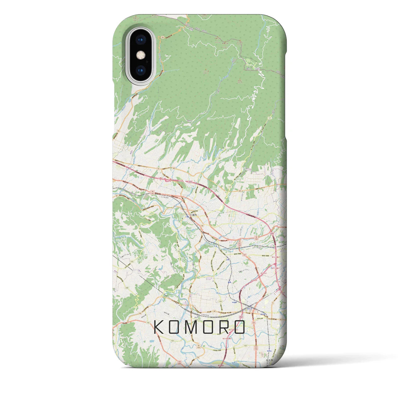 【小諸（長野県）】地図柄iPhoneケース（バックカバータイプ）