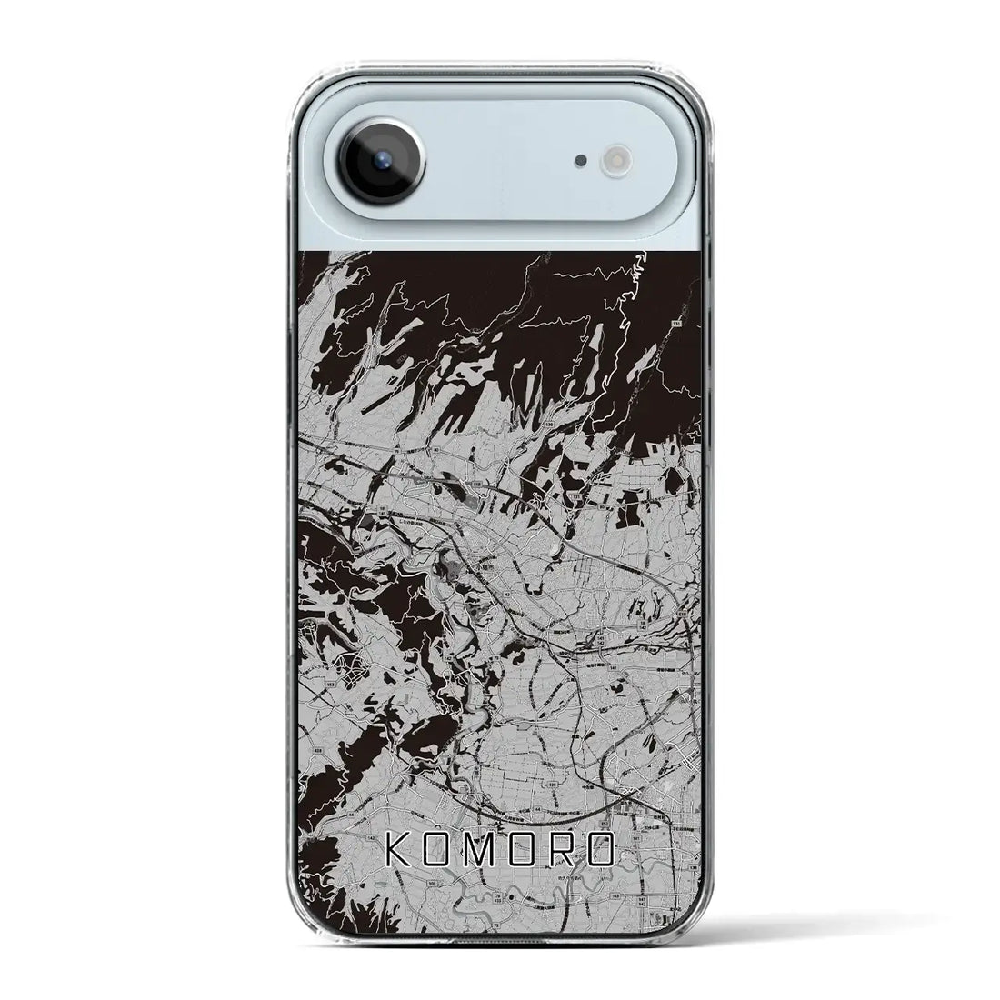 【小諸（長野県）】地図柄iPhoneケース（クリアタイプ）モノトーン・iPhone 17 Pro Max 用