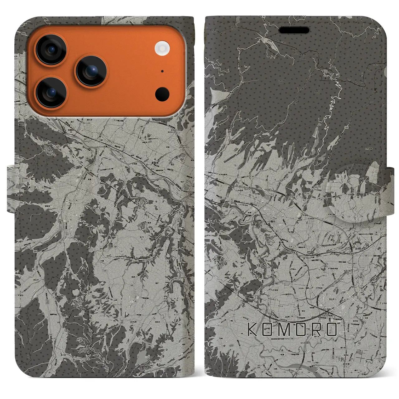 【小諸（長野県）】地図柄iPhoneケース（手帳タイプ）