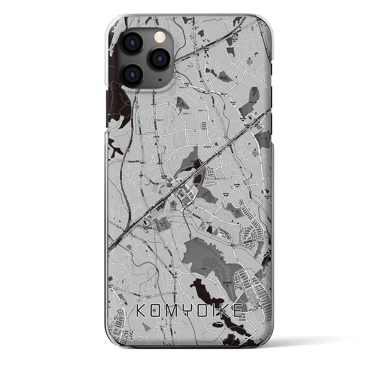 【光明池（大阪府）】地図柄iPhoneケース（クリアタイプ）