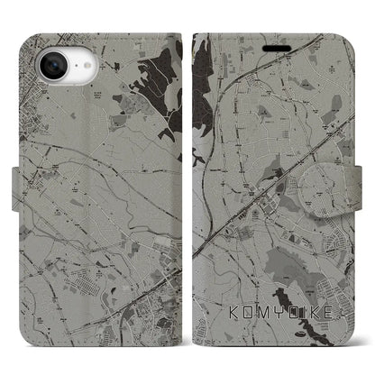 【光明池（大阪府）】地図柄iPhoneケース（手帳タイプ）