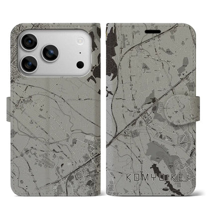 【光明池（大阪府）】地図柄iPhoneケース（手帳タイプ）