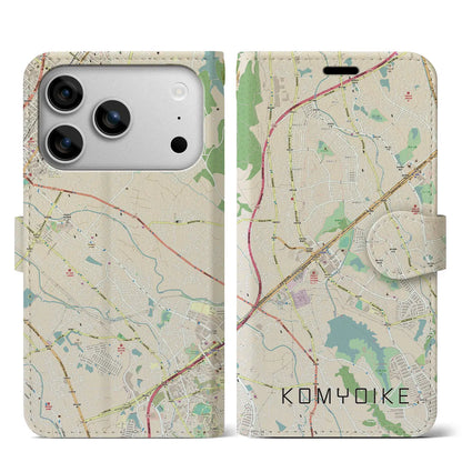 【光明池（大阪府）】地図柄iPhoneケース（手帳タイプ）