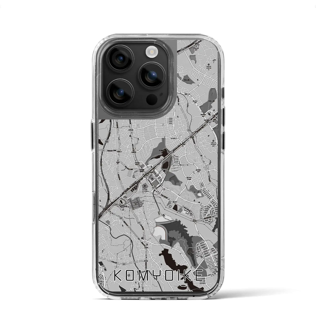 【光明池（大阪府）】地図柄iPhoneケース（MagSafeタイプ）