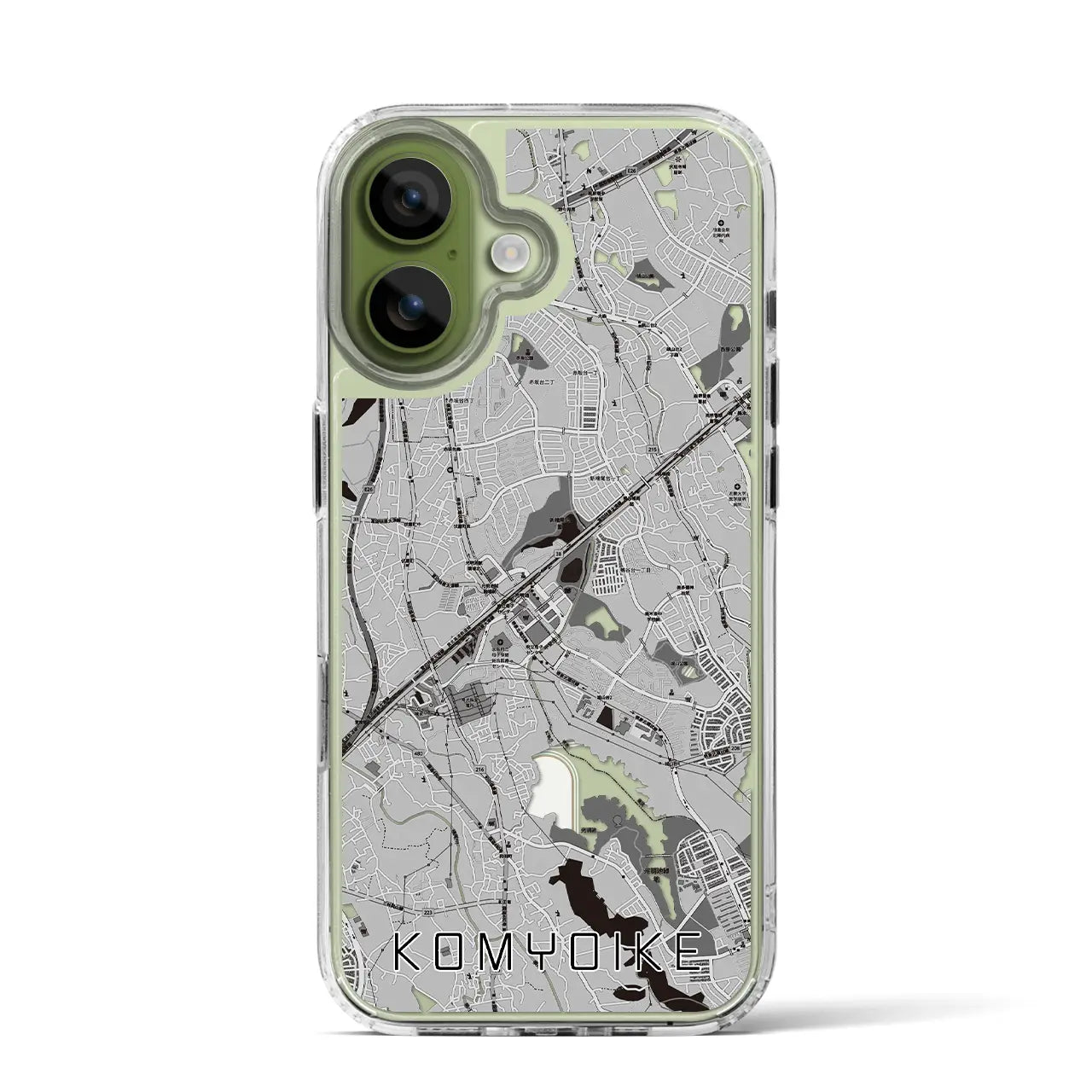 【光明池（大阪府）】地図柄iPhoneケース（MagSafeタイプ）