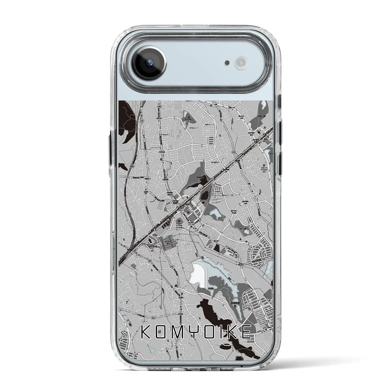 【光明池（大阪府）】地図柄iPhoneケース（MagSafeタイプ）