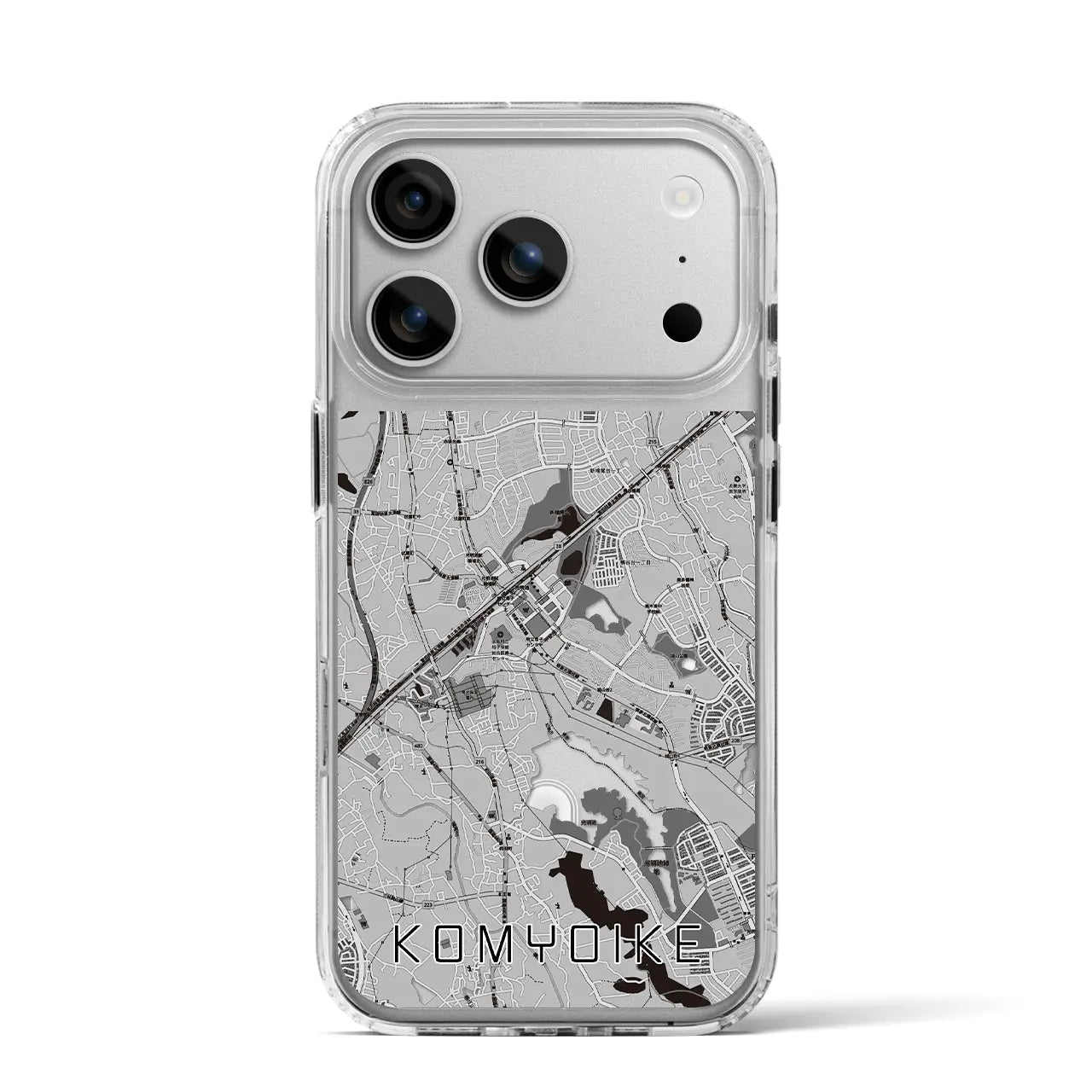 【光明池（大阪府）】地図柄iPhoneケース（MagSafeタイプ）