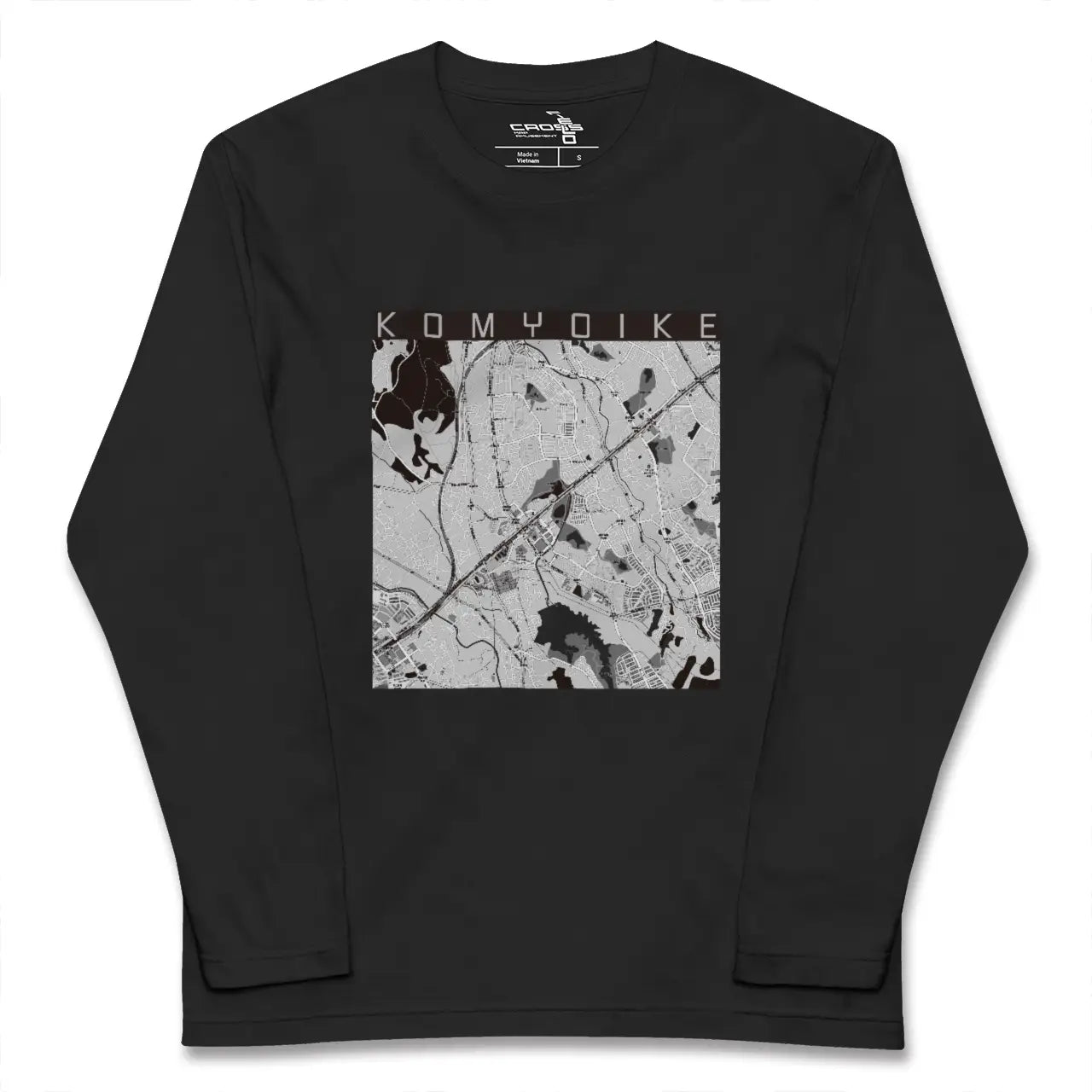 【光明池（大阪府）】地図柄ロングスリーブTシャツ