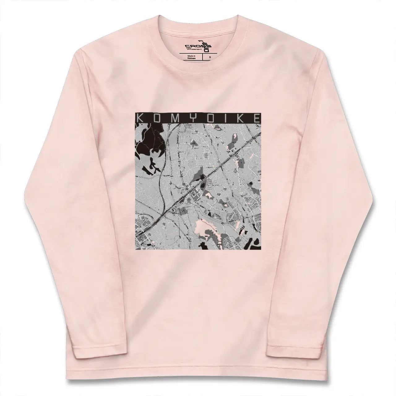 【光明池（大阪府）】地図柄ロングスリーブTシャツ