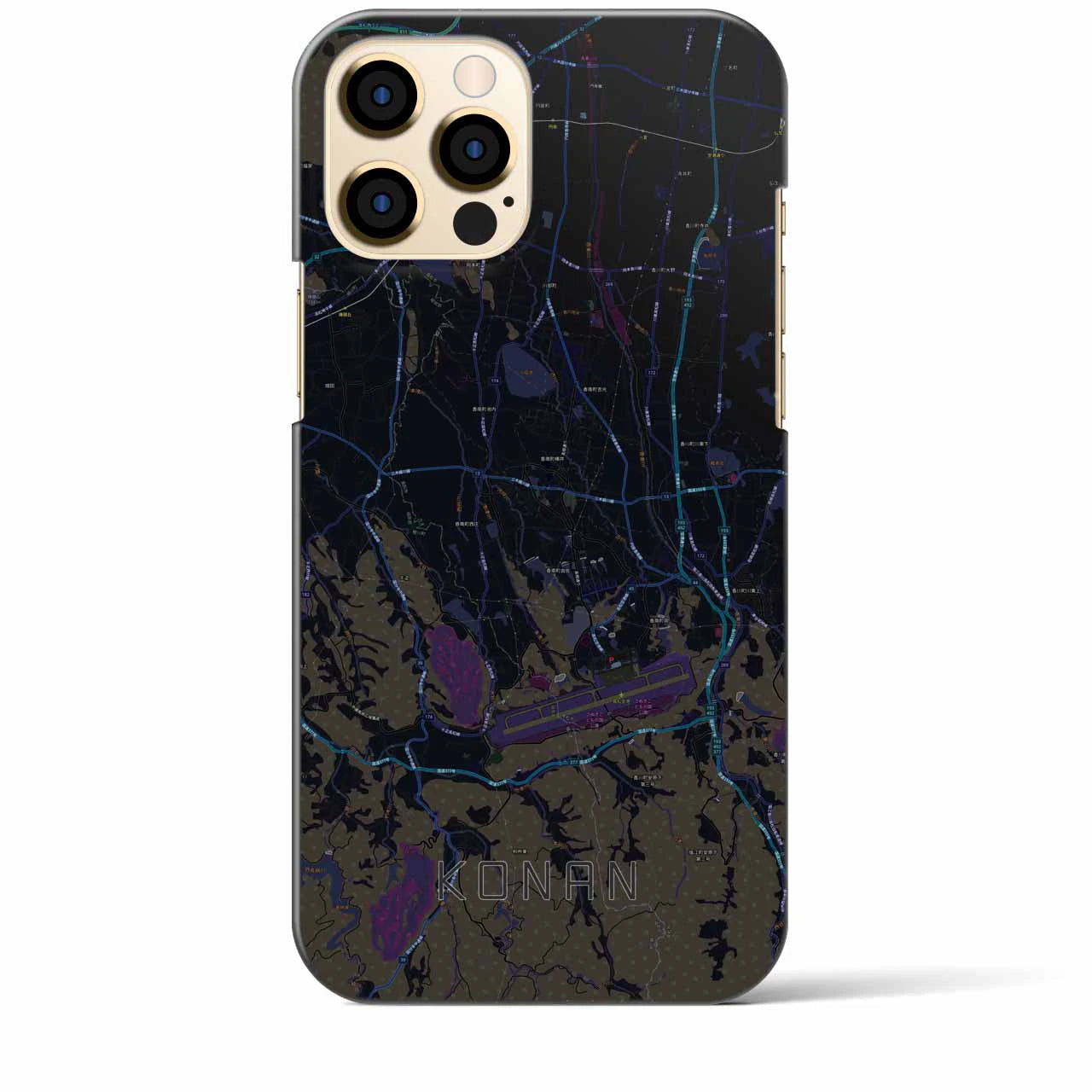 【香南（香川県）】地図柄iPhoneケース（バックカバータイプ）